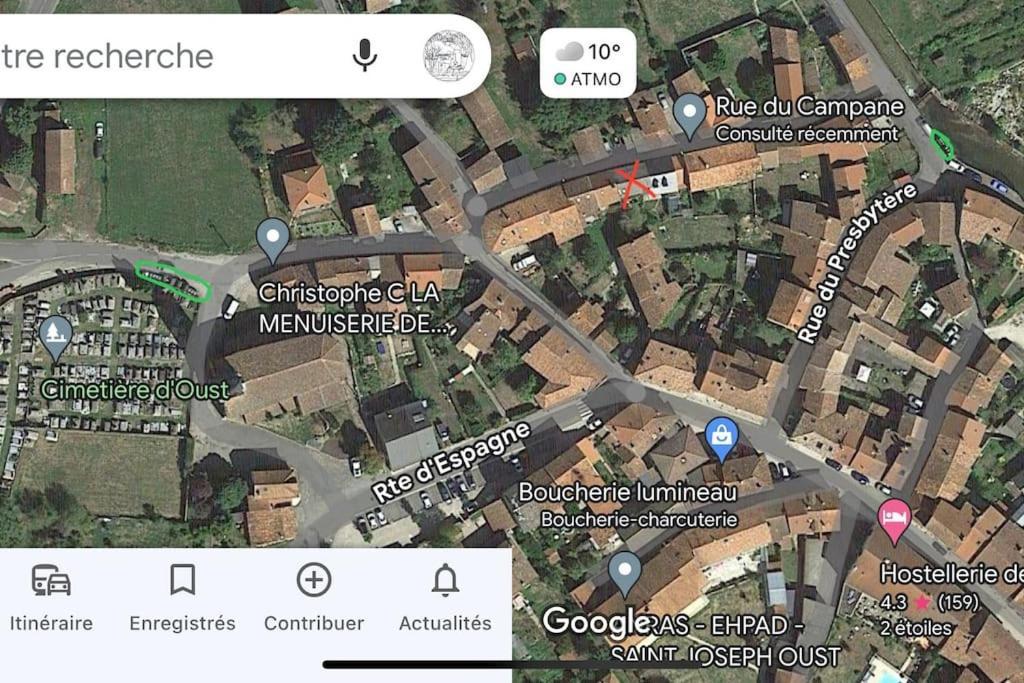 La Petite Ourse Maison De Village A Oust Eksteriør billede