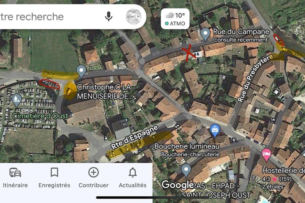 La Petite Ourse Maison De Village A Oust Eksteriør billede