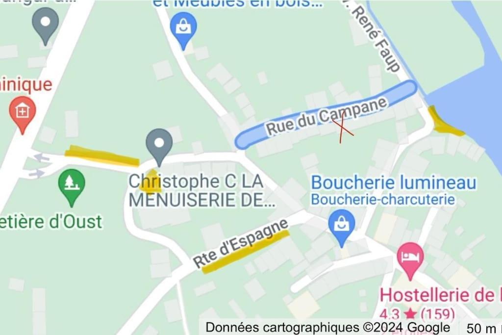 La Petite Ourse Maison De Village A Oust Eksteriør billede